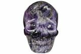 Carved, Purple Fluorite Skull #108759-1